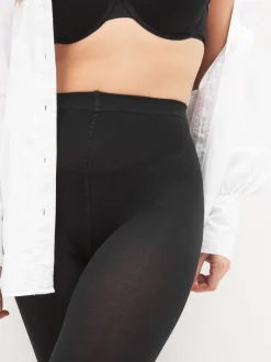 Sokken En Panty's*Next - Thermische 100D maillot Effen zwart