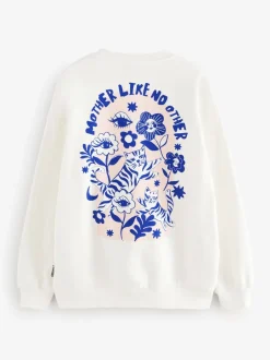 Hoody's En Sweatshirts*Eleanor Bowmer ecru sweatshirt met Mama Like No Other-print