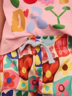 Shorts En Rokken|Eleanor Bowmer roze Today Is A Good Day 100% katoenen jersey set