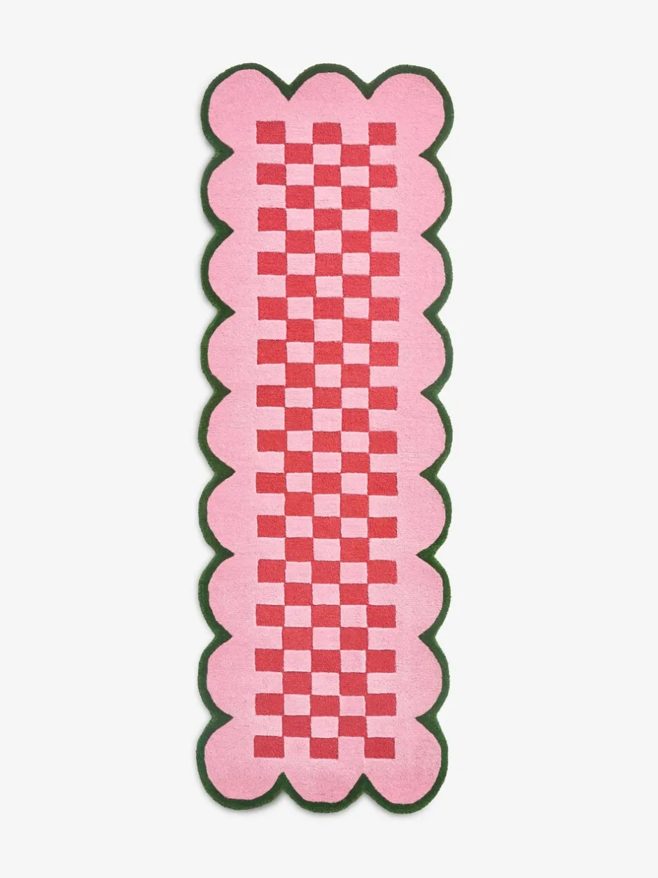 Vloerkleden En Lopers|Vloerkleden En Lopers*Eleanor Bowmer Scallop Checkerboard Wool Tufted Runner