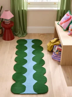 Vloerkleden En Lopers|Vloerkleden En Lopers|Eleanor Bowmer Wavey Stripe Wool Tufted Runner