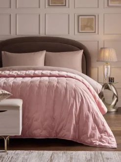 Kussentjes En Plaids|Kussentjes En Plaids*Next Elsie Velvet Quilted Bedspread Roze