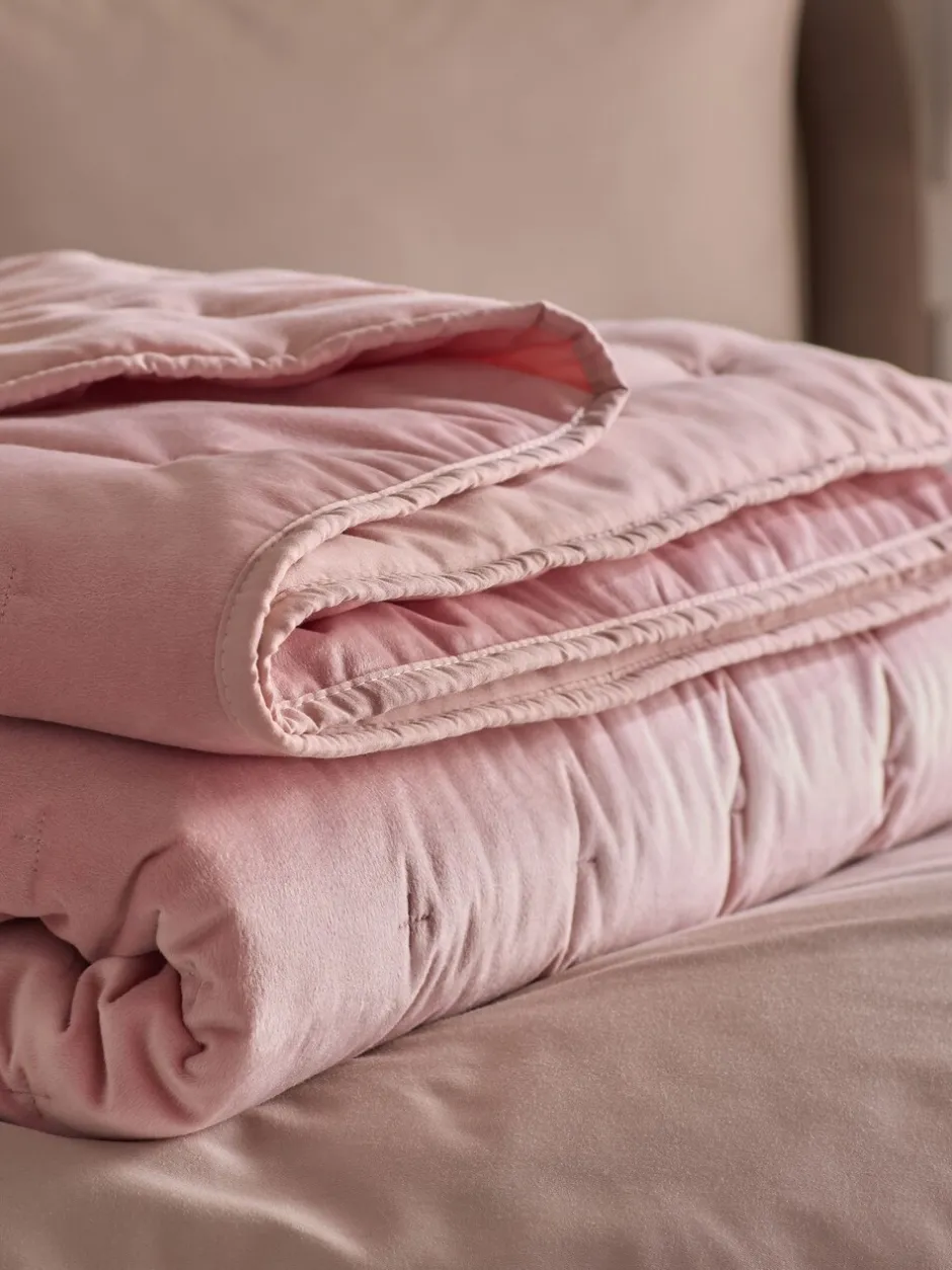 Kussentjes En Plaids|Kussentjes En Plaids*Next Elsie Velvet Quilted Bedspread Roze