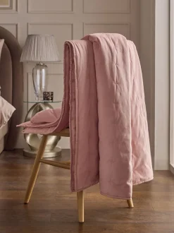 Kussentjes En Plaids|Kussentjes En Plaids*Next Elsie Velvet Quilted Bedspread Roze