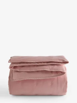 Kussentjes En Plaids|Kussentjes En Plaids*Next Elsie Velvet Quilted Bedspread Roze