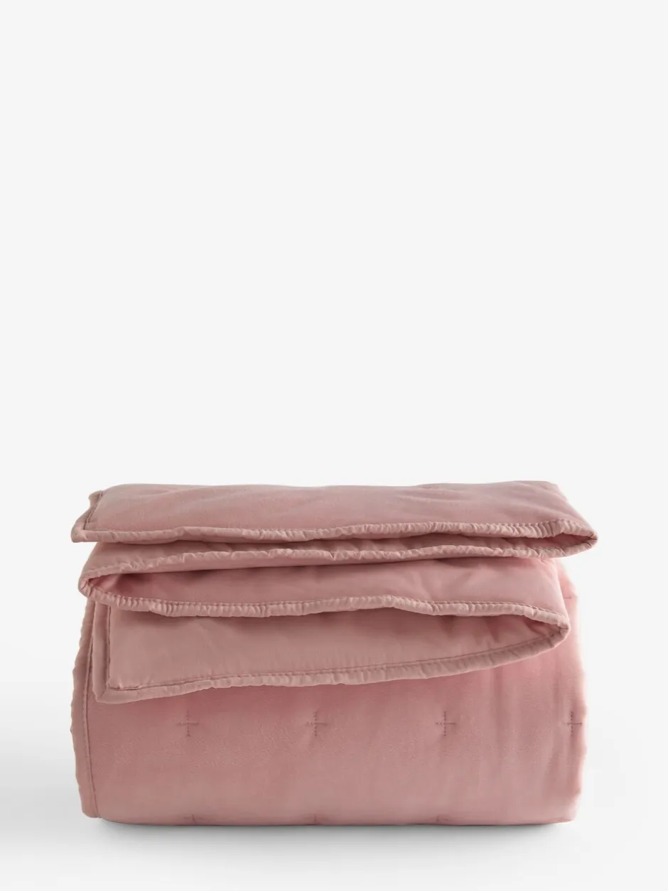 Kussentjes En Plaids|Kussentjes En Plaids*Next Elsie Velvet Quilted Bedspread Roze