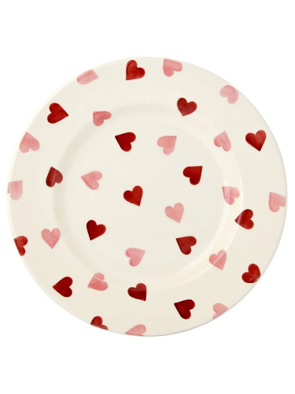 Eetservies En Pastaschalen*Emma Bridgewater Pink Hearts 8 1/2 Inch Side Plate