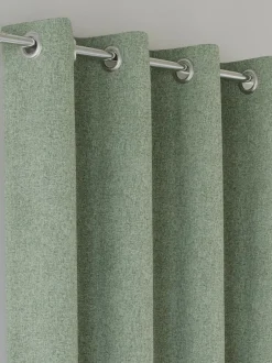 Gordijnen|Gordijnen*Enhanced Living Austin verduisterende thermische linnen look paar gordijnen met oogjes Groen