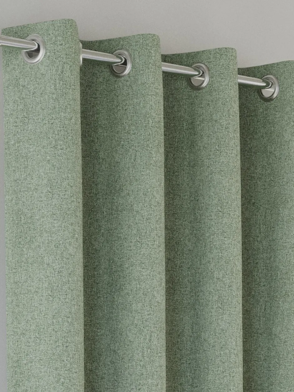 Gordijnen|Gordijnen*Enhanced Living Austin verduisterende thermische linnen look paar gordijnen met oogjes Groen