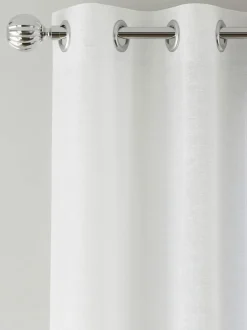 Gordijnen|Gordijnen|Enhanced Living Crete Voile Panel Wit