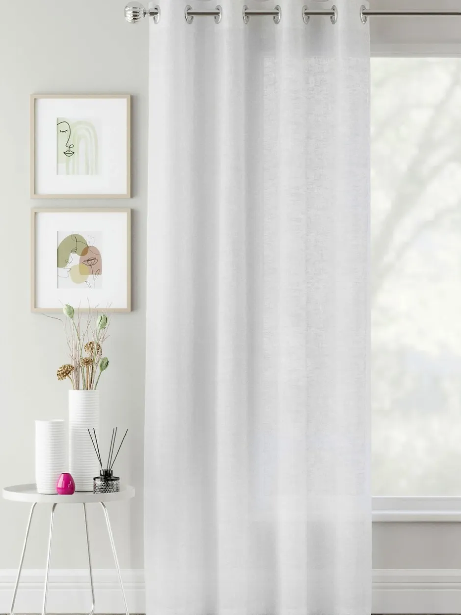 Gordijnen|Gordijnen|Enhanced Living Crete Voile Panel Wit