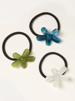 Haaraccessoires*Fat Face FatFace 3 Pack Flower Hair Ties