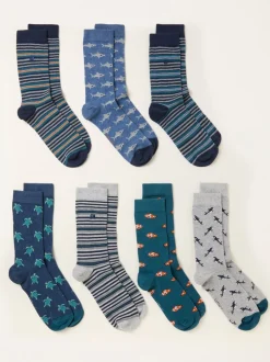 Sokken|Sokken*Fat Face FatFace 7 Pairs of Sealife Socks