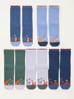 Sokken En Panty's|Fat Face FatFace 5 Pairs of Woodland Socks