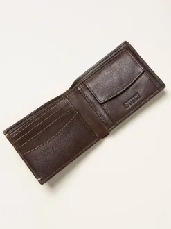 Portemonnees|Fat Face FatFace Corner Stitch Detail Leather Wallet