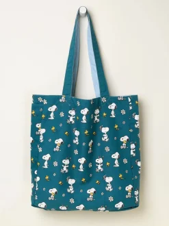 Tassen En Portemonnees|Fat Face FatFace Heart Snoopy Reversible Tote Bag