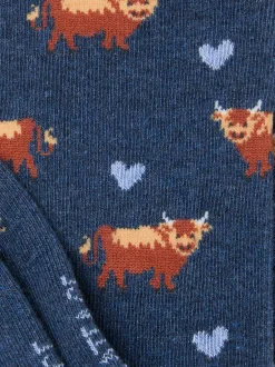 Sokken En Panty's*Fat Face FatFace Highland Cow Socks