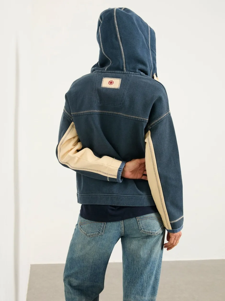 Hoody's En Sweatshirts*Fat Face FatFace hoodie met doorlopende rits
