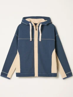 Hoody's En Sweatshirts*Fat Face FatFace hoodie met doorlopende rits