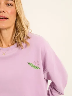 Hoody's En Sweatshirts*Fat Face FatFace Sweet Pea Graphic Crew Sweat