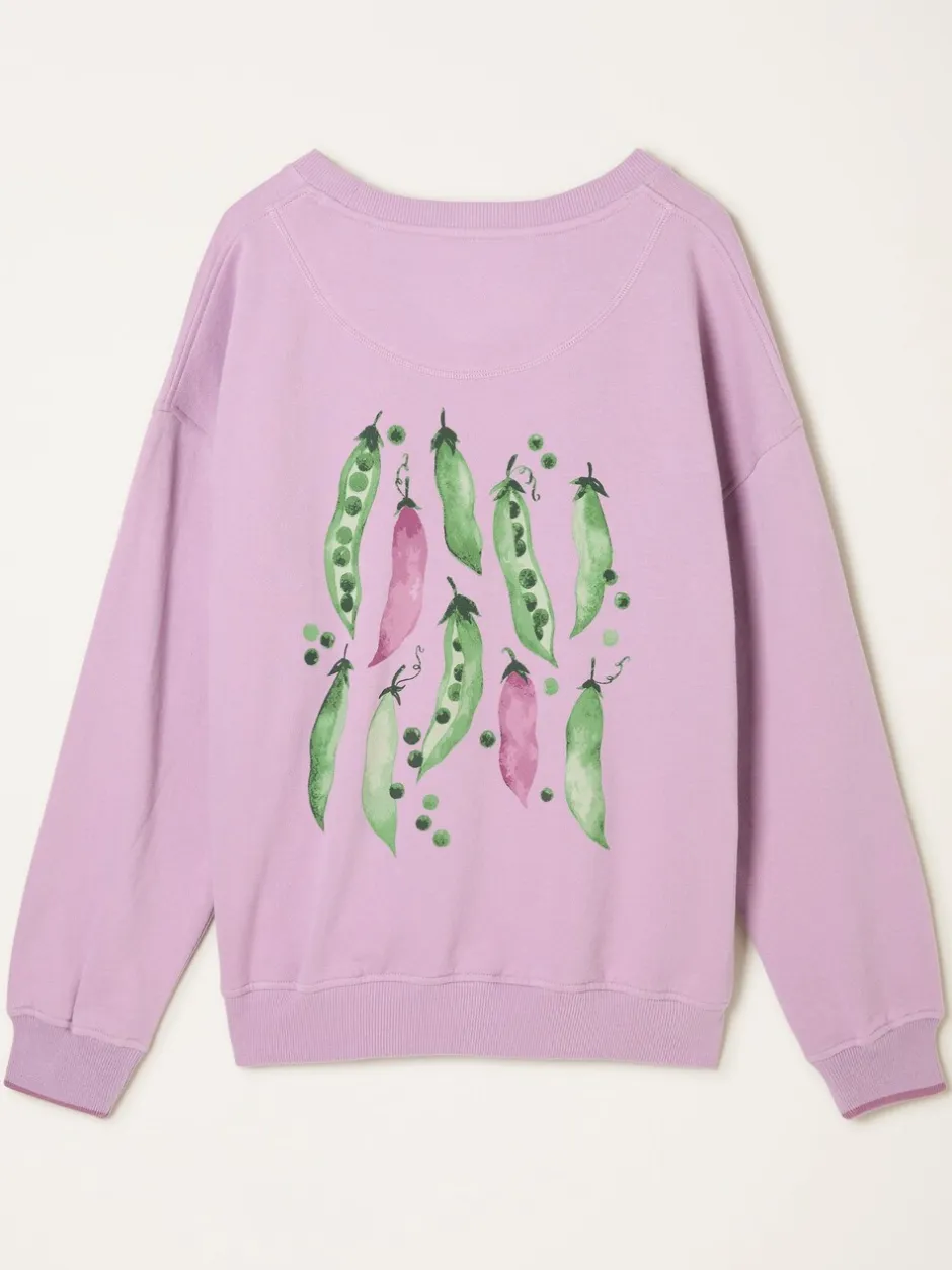 Hoody's En Sweatshirts*Fat Face FatFace Sweet Pea Graphic Crew Sweat