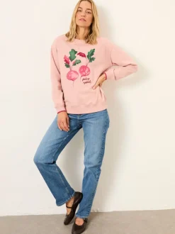 Hoody's En Sweatshirts*Fat Face FatFace Upbeet Graphic Crew Sweat