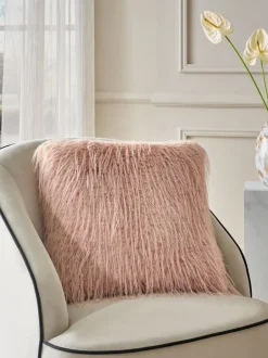 Kussentjes En Plaids|Kussentjes En Plaids|Next Feather Faux Fur Cushion Roze