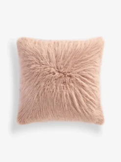 Kussentjes En Plaids|Kussentjes En Plaids|Next Feather Faux Fur Cushion Roze