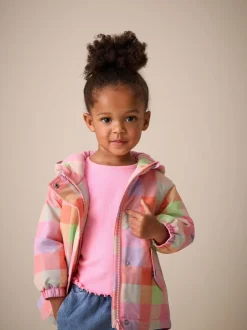 Jassen En Jacks|Next Felgekleurd geruit - Waterproof Printed Jacket (6mths-7yrs)