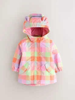 Jassen En Jacks|Next Felgekleurd geruit - Waterproof Printed Jacket (6mths-7yrs)