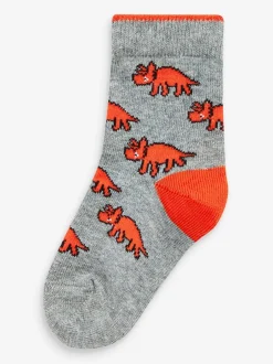 Sokken En Panty's|Sokken|Next Felgekleurd met dinosaurussen - Verpakking van 10 paar sokken met hoog aandeel katoen