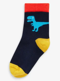 Sokken En Panty's|Sokken|Next Felgekleurd met dinosaurussen - Verpakking van 10 paar sokken met hoog aandeel katoen