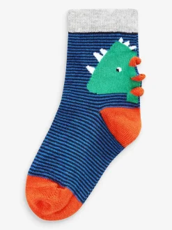 Sokken En Panty's|Sokken|Next Felgekleurd met dinosaurussen - Verpakking van 10 paar sokken met hoog aandeel katoen