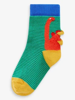 Sokken En Panty's|Sokken|Next Felgekleurd met dinosaurussen - Verpakking van 10 paar sokken met hoog aandeel katoen