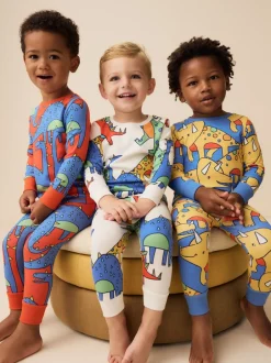 Pyjama's|Nachtkleding En Pyjama's|Next Felkleurig met dinosaurusprint - Verpakking van 3 knusse pyjama's (9 mnd-10 jr)