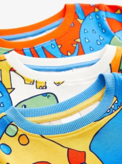 Pyjama's|Nachtkleding En Pyjama's|Next Felkleurig met dinosaurusprint - Verpakking van 3 knusse pyjama's (9 mnd-10 jr)