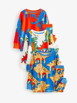 Pyjama's|Nachtkleding En Pyjama's|Next Felkleurig met dinosaurusprint - Verpakking van 3 knusse pyjama's (9 mnd-10 jr)