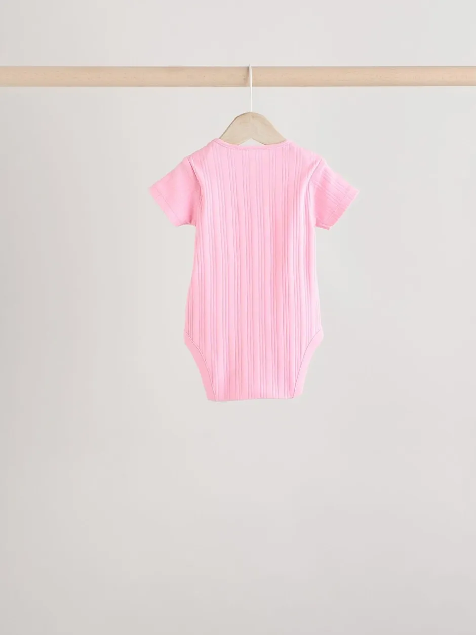 Rompertjes En Hemdjes|Next Felroze - 5 Babyrompertjes met korte mouwen
