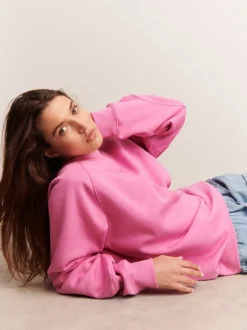 Hoody's En Sweatshirts*Next - Relaxed Fit Heavyweight Longline Crew Neck Sweatshirt Felroze