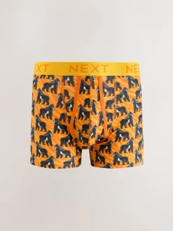 Ondergoed|Ondergoed|Next Felroze/Blauw Dierenprint - Boxershorts met A-voorkant