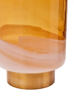 Vazen|Fifty Five South Cleo Glass Vase with Gold Finishing