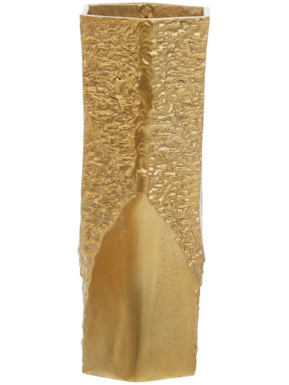 Vazen*Fifty Five South Dante Textured Vase Goud