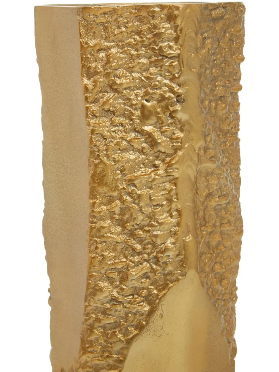 Vazen*Fifty Five South Dante Textured Vase Goud