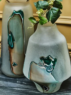 Vazen*Fifty Five South Hakan Glass Vase Wit