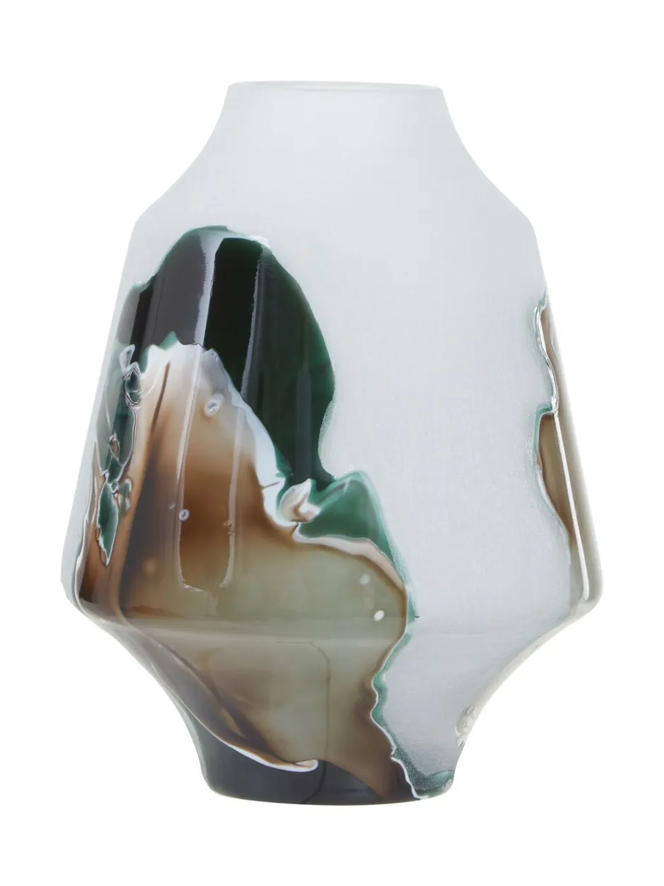 Vazen*Fifty Five South Hakan Glass Vase Wit
