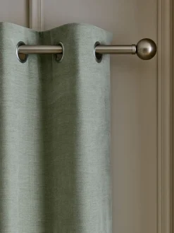 Gordijnen|Gordijnen|Next Fine Chenille Eyelet Curtains Grijs-groen