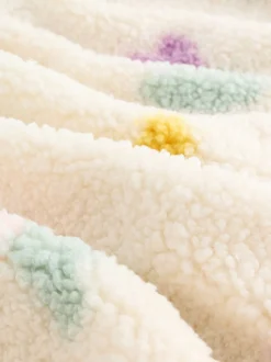 Kussentjes En Plaids|Kussentjes En Plaids*Next Fleece babydeken Crème gebloemd