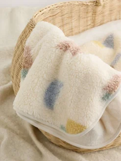 Babyartikelen En Slaapzakken |Kinderbeddengoed*Next Fleece babydeken Crème figuurtjes