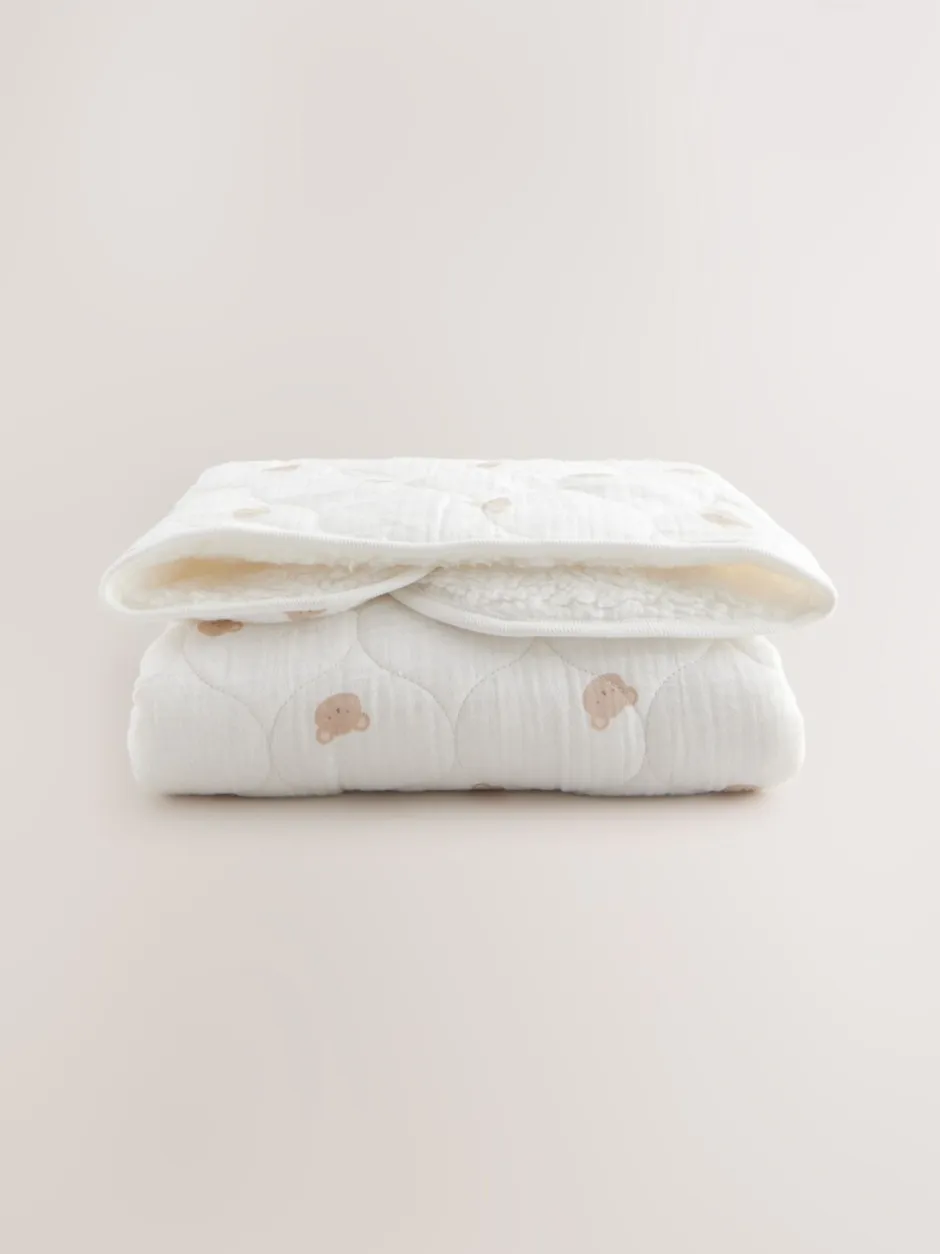Kussentjes En Plaids|Kussentjes En Plaids|Next Fleece babydeken Bear Muslin