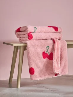 Kussentjes En Plaids|Kussentjes En Plaids*Next Fleecedeken van borg met kersen